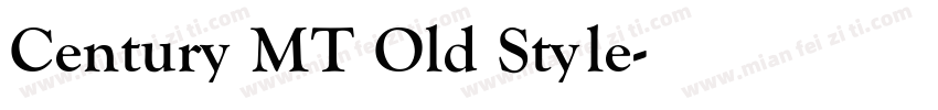 Century MT Old Style字体转换